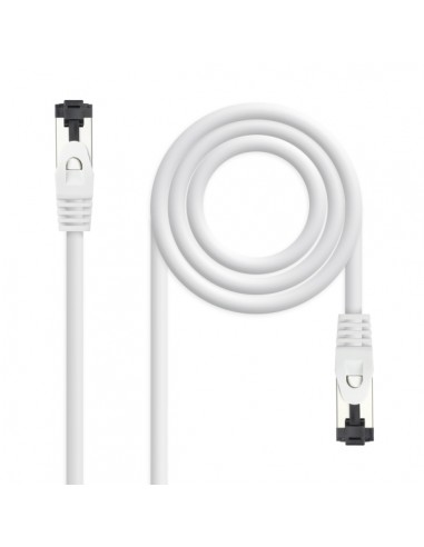 Nanocable Cable Red Latiguillo Cat.8.1 2Ghz LSZH SSTP AWG26 - Longitud 2m - Color Blanco