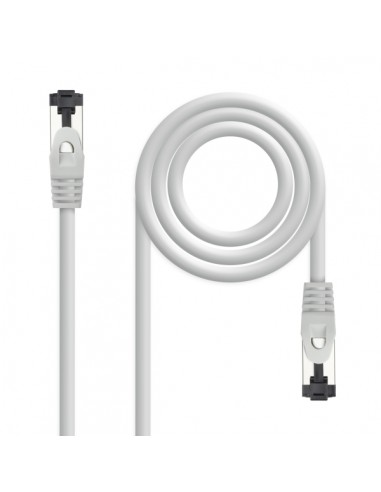 Nanocable Cable Red Latiguillo Cat.8.1 2Ghz LSZH SSTP AWG26 - Longitud 15m - Color Gris