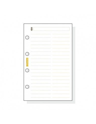 Finocam C154 Recambio Telefonico para Agendas Classic - Formato 601 - 56x89x5mm - Color Blanco