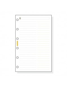 Finocam C254 Recambio Telefonico para Agendas Classic - Formato 602 - 73x114x5mm - Color Blanco