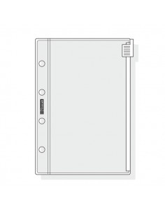 Finocam C171 Funda para Agendas Classic - Cierre de Cremallera - Formato 601 - 65x91x1mm - PVC - Color Gris Claro
