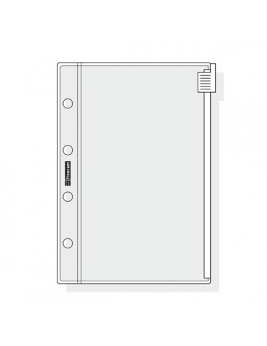 Finocam C171 Funda para Agendas Classic - Cierre de Cremallera - Formato 601 - 65x91x1mm - PVC - Color Gris Claro