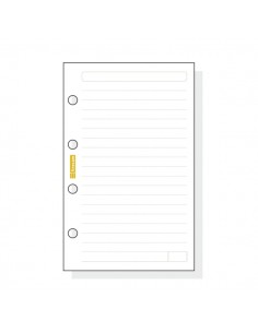 Finocam C141 Recambio para Agendas Classic - Lineas Guia - Formato 601 - 56x89x5mm - Color Blanco