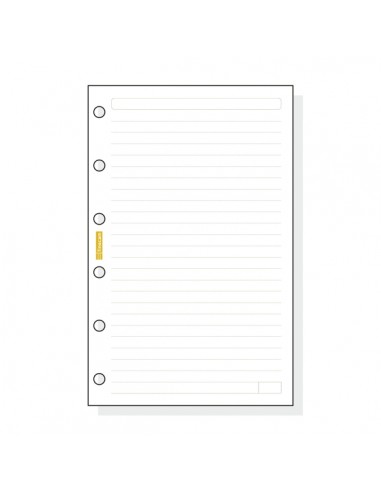 Finocam C241 Recambio para Agendas Classic - Lineas Guia - Formato 602 - 73x114x5mm - Color Blanco