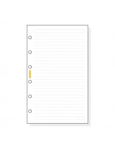 Finocam C341 Recambio para Agendas Classic - Lineas Guia - Formato 603 - 79x127x5mm - Color Blanco