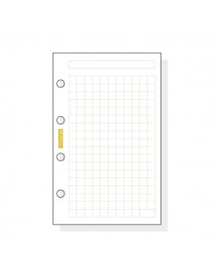 Finocam C140 Recambio para Agendas Classic - Cuadriculado - Formato 601 - 56x89x5mm - Color Blanco
