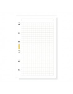 Finocam C340 Recambio para Agendas Classic - Cuadriculado - Formato 603 - 79x127x5mm - Color Blanco