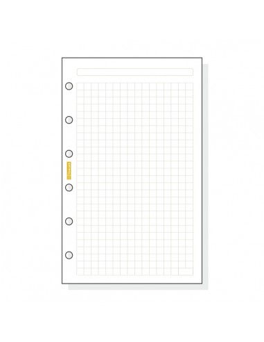 Finocam C340 Recambio para Agendas Classic - Cuadriculado - Formato 603 - 79x127x5mm - Color Blanco