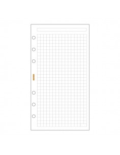 Finocam C940 Recambio para Agendas Classic - Cuadriculado - Formato 609 - 94x171x5mm - Color Blanco