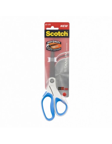 Scotch Tijeras de Titanio 20cm - Antiadherentes - Mango Ergonomico Tacto Suave - Colores Surtidos Aleatorios