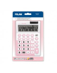 Milan Edicion-Calculadora - 12 Digitos - Superficie Antibacteriana - Blister - Color Rosa