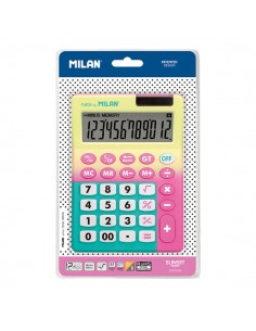 Milan Sunset Calculadora - 12 Digitos - Blister - Color Rosa