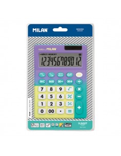 Milan Sunset Calculadora - 12 Digitos - Blister - Color Turquesa