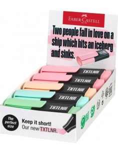 Faber-Castell TXTLNR Caja de 10 Marcadores Fluorescentes - Punta Biselada - Trazo entre 1-2 y 5 mm - Tinta con Base de Agua