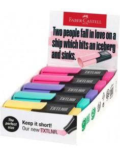 Faber-Castell TXTLNR Caja de 10 Marcadores Fluorescentes - Punta Biselada - Trazo entre 1-2 y 5 mm - Tinta con Base de Agua