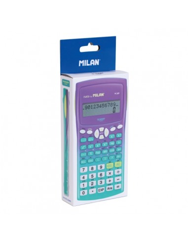 Milan Sunset M240 Calculadora Cientifica - Embalaje de Carton - Color Turquesa