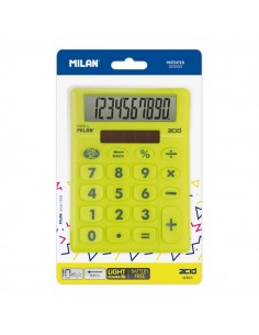 Milan Acid Calculadora de Sobremesa - 10 Digitos - Blister - Color Amarillo