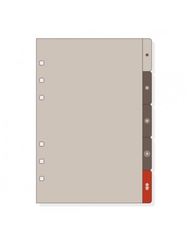 Finocam R463 Separadores Laterales para Agendas Open - 5 Solapas - Formato 400 - 100x2x152mm - PVC - Color Marron