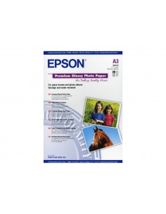 Epson C13S041315 Papel Fotografico A3 255gr - Acabado Brillante - 20 Hojas - para Impresoras de Tinta