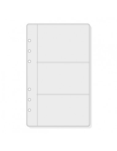 Finocam R566 Pack de 6 Fundas Portatarjetas para Agendas Open - Formato 500 - 120x2x182mm - PVC - Color Gris Claro