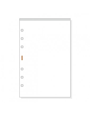 Finocam R567 Bloc de Notas para Agendas Open - Perforado - Formato 500 - 117x5x181mm - Liso - Color Blanco