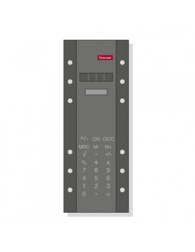 Finocam R573 Calculadora para Agendas Open - Formato 500 - 65x5x172mm - Color Gris Oscuro
