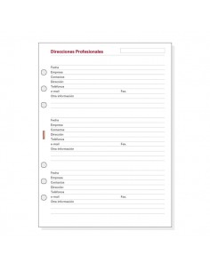 Finocam R1051 Recambio Direcciones Profesionales para Agendas Open - Formato 1000 - 155x5x215mm - Color Blanco