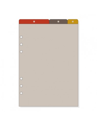 Finocam R1062 Separadores Superiores para Agendas Open - 3 Solapas - Formato 1000 - 155x2x225mm - PVC - Color Marron