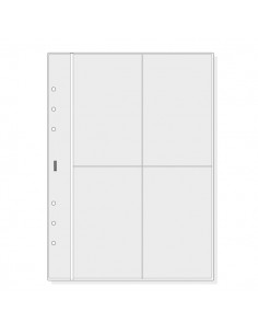 Finocam R1066 Pack de 6 Fundas Portatarjetas para Agendas Open - Formato 1000 - 158x2x217mm - PVC - Color Gris Claro