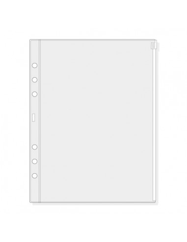 Finocam R1071 Funda para Agendas Open - Cierre de Cremallera - Formato 1000 - 167x2x217mm - PVC - Color Gris Claro