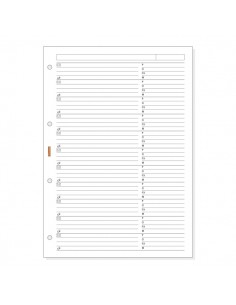 Finocam R4052 Recambio Telefonico para Agendas Open - Formato A4 - 210x5x297mm - Color Blanco