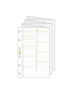 Finocam C296 Planificador de Recambio para Agendas Classic - Anual 2026 - Desplegable - Formato 602 - 73x1x114mm - Color