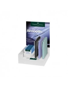 Faber-Castell Poly Expositor con 15 Boligrafos Poly Ball - Clip de Metal - Tinta Color Azul - Colores Surtidos