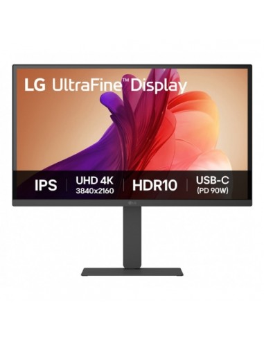 LG Monitor LED 27" IPS UHD 4K 60Hz HDR 10 - Respuesta 5ms - Ajustable en Altura-Inclinable y Giratorio - Altavoces 2 x 5W -
