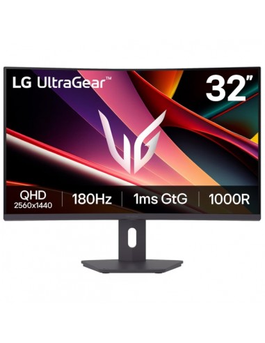 LG UltraGear Monitor 31.5" Curvo 1000R VA QHD FreeSync 180Hz - Respuesta 1ms - 16 9 - HDMI-DisplayPort - VESA 100x100mm