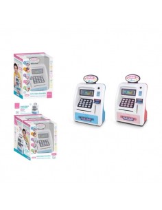 Umay Hucha Electronica DiseÃ±o Cajero Automatico - Cierre con ContraseÃ±a - Ranuras para Billetes y Monedas - 2 Colores