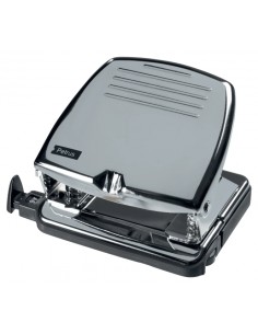 Petrus 65C Taladro Perforador - Hasta 20 Hojas - Marcas de Formato - Punzones 5.5mm - Color Cromado