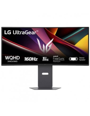 LG UltraGear Monitor 34" Curvo 1500R VA UltraWide QHD 160Hz HDR10 FreeSync Premium - Respuesta 1ms - Altavoces - Ajustable en