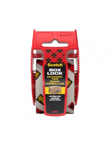 Scotch 195-EF Box Lock Precinto de Embalaje - 48mm x 20.3m - Incluye Dispensador - Color Transparente