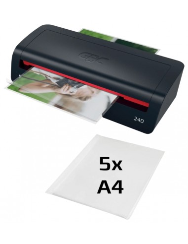 GBC 240 Home Office A4 Plastificadora - Calentamiento en 2 Minutos - Desde Documentos de Identidad hasta Documentos A4 -