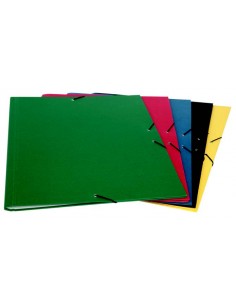 Mariola Carpeta A3 Carton Forrado en Geltex - Formato A3 - Medidas 37x50cm - Cierre con Goma Elastica - Color Negro