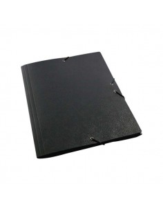 Mariola Carpeta A3 Carton Compacto Gofrado Solapas - Formato A3 - Medidas 37x50cm - Cierre con Goma Elastica - Color Negro
