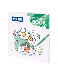 Milan Green & Grow Cuaderno para Colorear Microperforado - Tematica Naturaleza - 20 Ilustraciones Detalladas