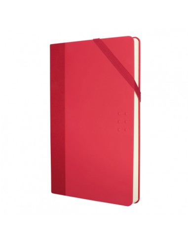 Milan Paperbook Colours Libreta Mediana - Papel Liso - 208 Hojas de 80g - Cierre Elastico - Color Rojo
