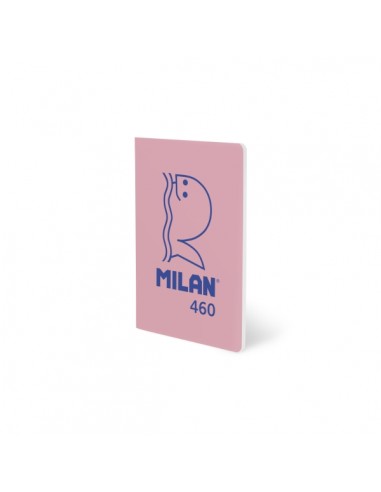 Milan 460 Since 1918 Libreta A5 Grapada - Hojas Blancas - 24 Hojas de 95g - Color Rosa