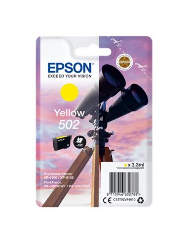 Epson 502 Amarillo Cartucho de Tinta Original - C13T02V44010