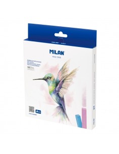 Milan Art Pack de 24 Barritas Pastel Blando - Colores Metalizados - Colores Surtidos