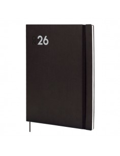 Finocam Dynamic Mara Agenda Profesional - Anual 2026 - Tapa Blanda - Cierre con Goma Elastica - Formato Y12 - 214x11x275mm -