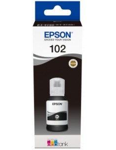 Epson 102 Negro Botella de Tinta Pigmentada Original - C13T03R140