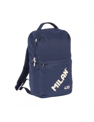 Milan 430 Since 1918 Mochila 15L - Compartimento para Portatiles hasta 14" - Cierre de Seguridad - 42x28x15cm - Color Azul